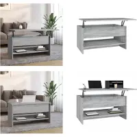 vidaXL Table basse Gris Sonoma 80x50x40 cm Bois composite - Table basse - Tables basses - Table d'appoint - Table de salon