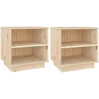 vidaXL Tables de chevet 2 pcs 40x34x40 cm Bois de pin solide