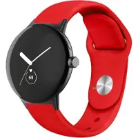 Cover-Discount Google Pixel Watch - Bracelet de remplacement en silicone rouge (Silicone), Sangles de montre, Rouge