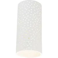 QAZQA Applique murale vintage en plâtre blanc forme cylindrique - Mahou