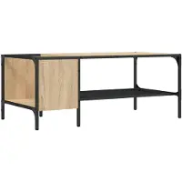 vidaXL Table basse avec étagère Chêne Sonoma 100x51x40 cm Bois composite