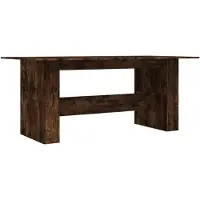 vidaXL Table de salle à manger chêne fumé 180x90x76 cm bois composite