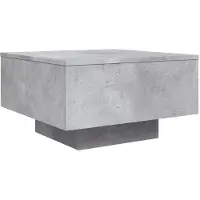 vidaXL Table basse gris béton 55x55x31 cm Bois composite