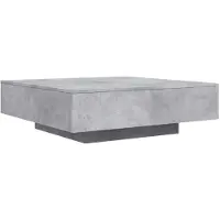 vidaXL Table basse gris béton 100x100x31 cm Bois composite