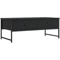 vidaXL Table basse noire 101x49x39,5 cm Bois composite