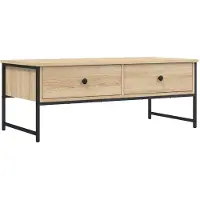 vidaXL Table basse en chêne soona 101x49x39,5 cm Matériau dérivé du bois
