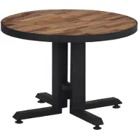 vidaXL Table basse ronde Ø55x40 cm Bois massif recyclé Teck