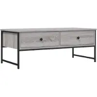 vidaXL Table basse Gris Sonoma 101x49x39,5 cm Bois composite