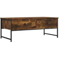 vidaXL Table basse chêne fumé 101x49x39,5 cm Bois composite