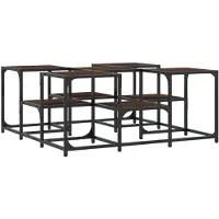 vidaXL Table basse marron imitation chêne 91x91x40 cm Bois composite