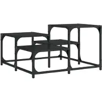 vidaXL Table basse noire 68x68x40 cm Bois composite