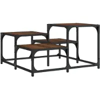 vidaXL Table basse marron imitation chêne 68x68x40 cm Bois composite