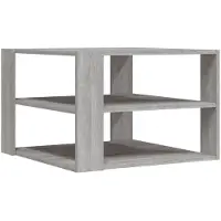 vidaXL Table basse Gris Sonoma 59,5x59,5x40 cm Bois composite