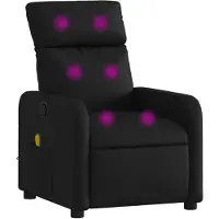vidaXL Fauteuil de massage noir similicuir