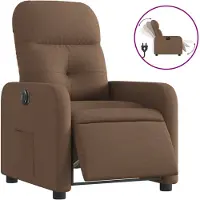vidaXL Fauteuil relax électrique marron Tissu