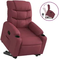 vidaXL Fauteuil relax avec releveur vin rouge Tissu