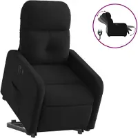 vidaXL Fauteuil relax releveur électrique noir tissu