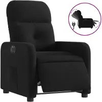 vidaXL Fauteuil relax électrique noir tissu