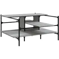 vidaXL Table basse Gris Sonoma 100x100x48,5 cm Bois composite