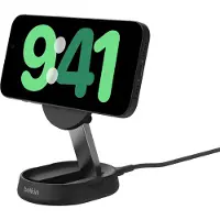 Belkin Boost Charge Pro Chargeur Sans Fil MagSafe et Qi2 15 W Noir avec Support