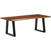 vidaXL Table basse brun miel 110x55x40 cm bois massif acacia