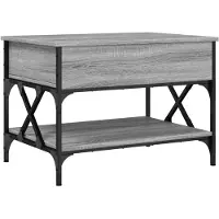 vidaXL Table basse Gris Sonoma 70x50x50 cm Bois composite et métal