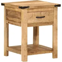 vidaXL Table de chevet 40x40x50 cm bois de manguier massif