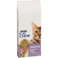 Purina Cat Chow Special Care Sensitive - Croquettes pour chats adultes ayant un système digestif sensible - 15 kg