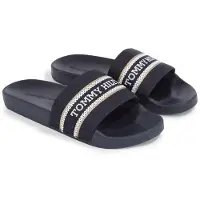Tommy Hilfiger Claquettes HILFIGER POOLSLIDE WITHWEBBING femmes - Bleu - 37
