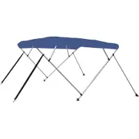 vidaXL 4-Bow Bimini Top bleu 243x196x137 cm