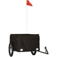 vidaXL Remorque pour vélo Noir 45 kg Fer