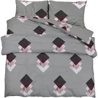 vidaXL Ensemble de literie Gris 200x220 cm coton