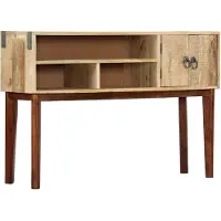 vidaXL Table console 115x30x76 cm Bois de manguier massif brut