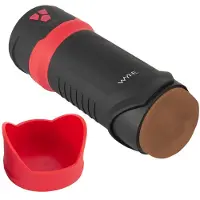 Vuxen 04 - masturbateur rechargeable vibrant et aspirant (marron)