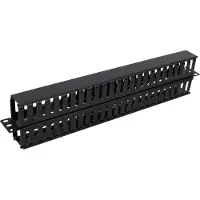 Deltaco Panneau de câbles 19", métal, Serveur : accessoires, Noir