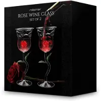 Mikamax Verres à vin en forme de rose - Set exceptionnel pour une femme