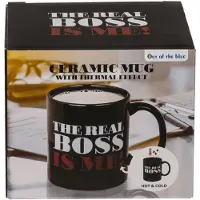 Out of the blue Mug, The Real Boss, grès, effet thermique, Tasse, Multicolore