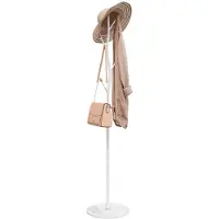 vidaXL Porte-manteau blanc 177 cm fer enduit de poudre