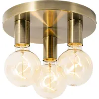 QAZQA Plafonnier moderne rond bronze - Facil
