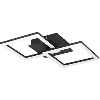 Eglo BEST CHOICE Plafonnier RGBIC Acier noir LED 2X9,8W 3000K L:52.5cm L:31cm H:8cm dimmable