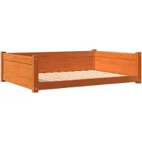 vidaXL Lit pour chien brun cire 105,5x75,5x28 cm Pin massif
