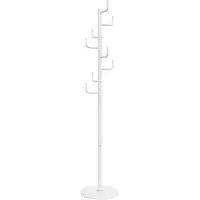 vidaXL Porte-manteau blanc 183 cm fer enduit de poudre