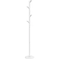 vidaXL Porte-manteau blanc 175 cm fer enduit de poudre