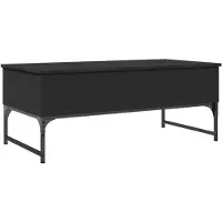 vidaXL Table basse noire 100x50x40 cm Bois composite et métal