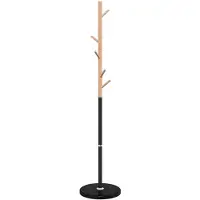 vidaXL Porte-manteau noir 172 cm fer enduit de poudre