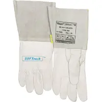 WELDAS 10-1005S Gant de soudeur en cuir de veau, taille S, 1 paire (S)