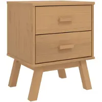 vidaXL Table de chevet OLDEN marron bois de pin solide