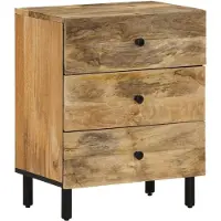 vidaXL Table de chevet 50x33x60 cm bois de manguier massif