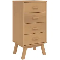 vidaXL Table de chevet OLDEN marron bois de pin solide