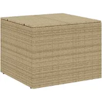 vidaXL Coffre de jardin beige 291L Poly rotin